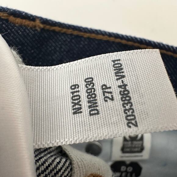 Madewell Petite Low Slung Baggy Jeans Rinse Wash Dark Blue Rigid US 27P NWT - Picture 14 of 14